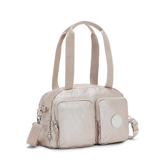 Kipling Cool Defea Metallic Schoudertassen Beige | BE 1396YX